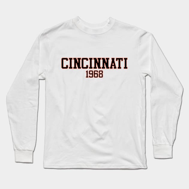 Cincinnati 1968 (variant) Long Sleeve T-Shirt by GloopTrekker